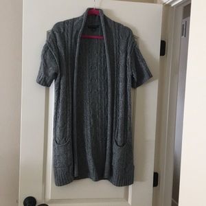 Long short sleeve cardigan